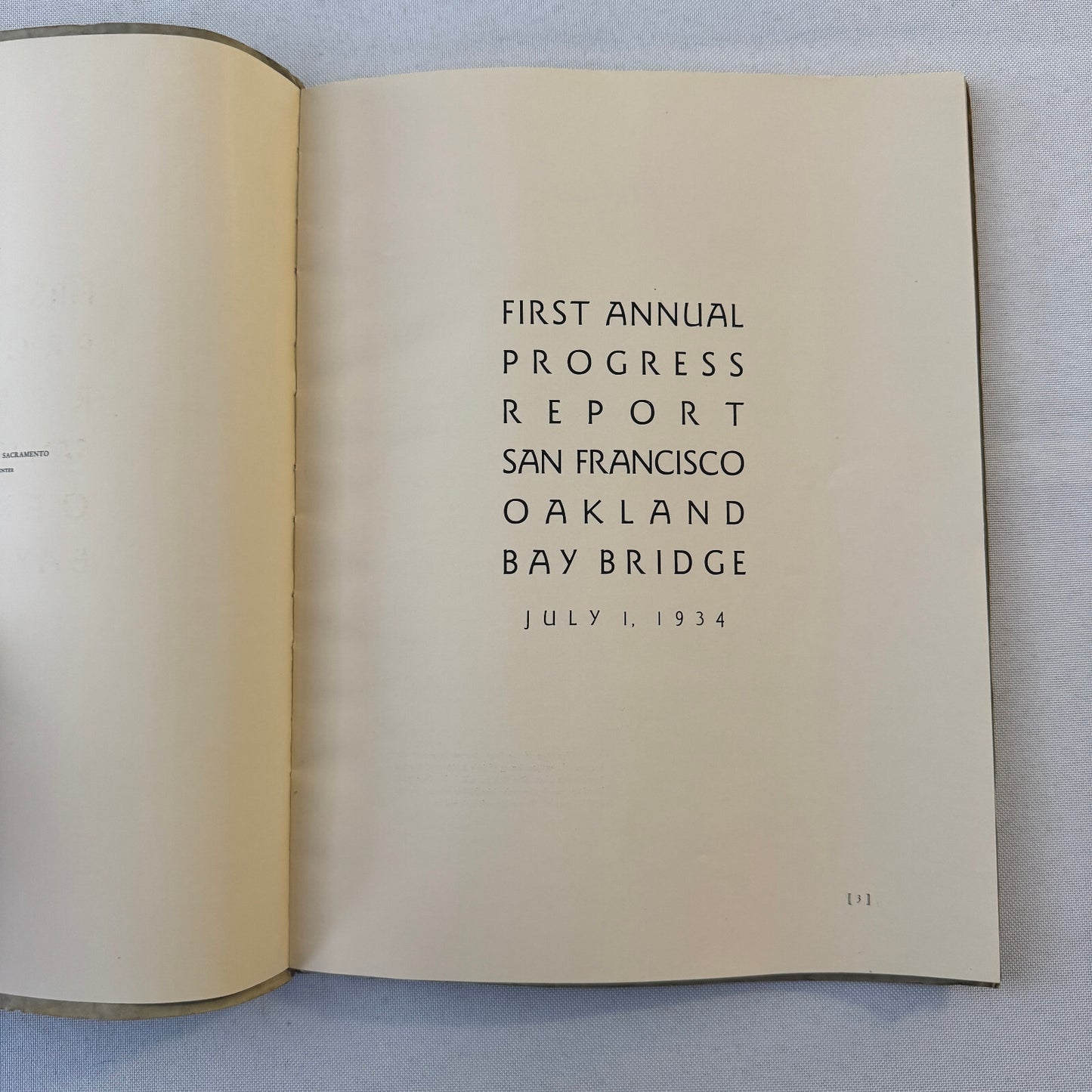 San Francisco Oakland Bay Bridge Annual State Report Book Lot 6x 1934 - 1939