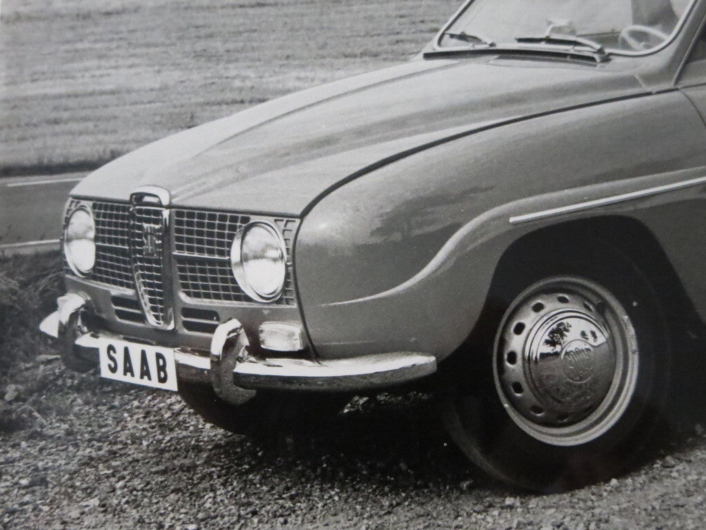 Vintage 1965 Saab Station Wagon Press Photo Photograph Image 