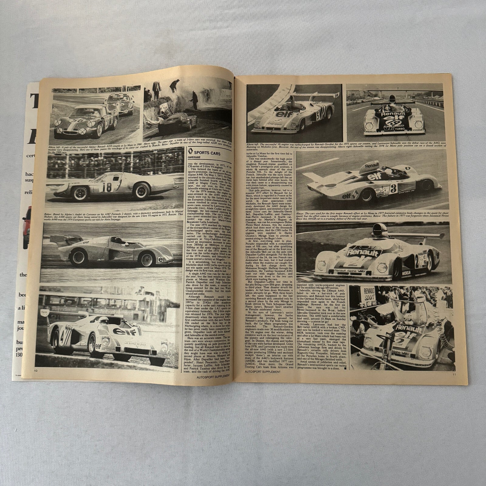Vintage Renault Racing Supplement Magazine F1 Formula One ELF Renault 5 Gordini