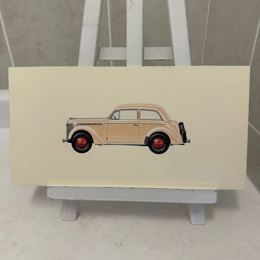 1938 Opel Olympia Car Illustration Art Drawing Hand Drawn Robert Preis German