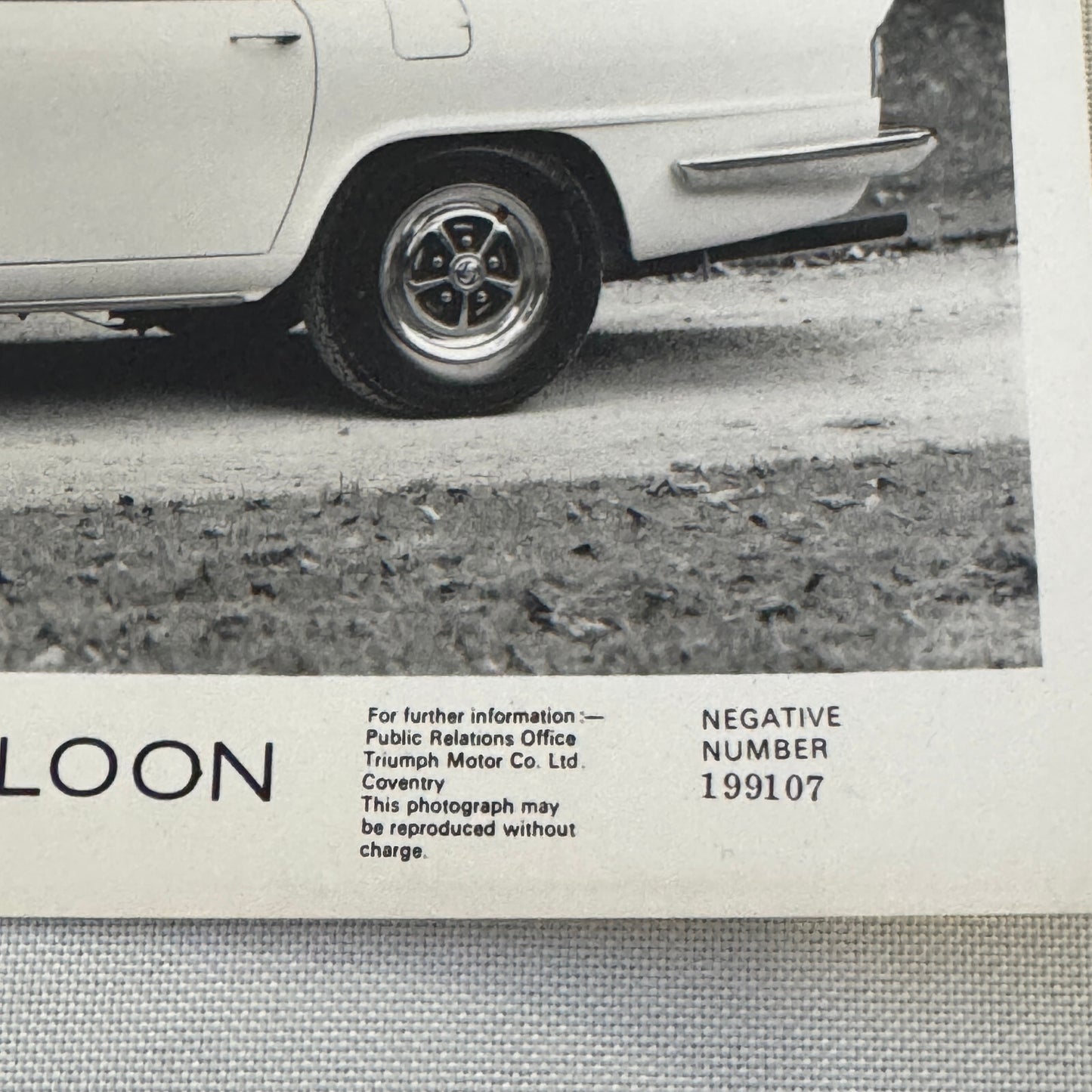 Triumph 2.5 PI MK 2 Saloon Sedan Car Factory Press Photo Photograph Print 1972