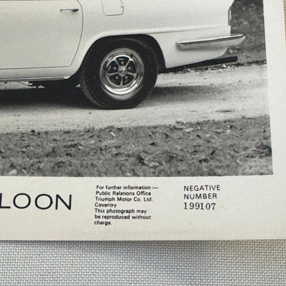 Triumph 2.5 PI MK 2 Saloon Sedan Car Factory Press Photo Photograph Print 1972