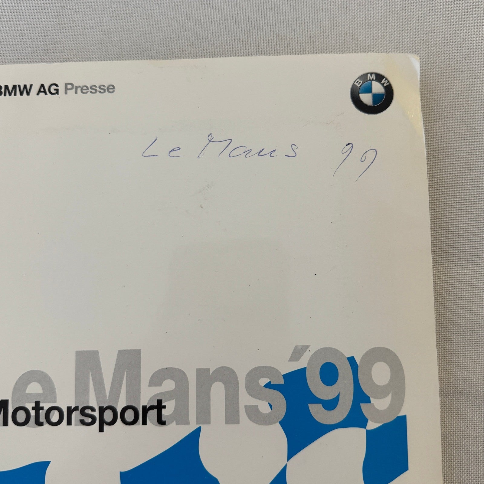 1999 BMW V12 LMR LeMans Racing Press Kit Brochure Photos GERMAN Jenny Holzer Art