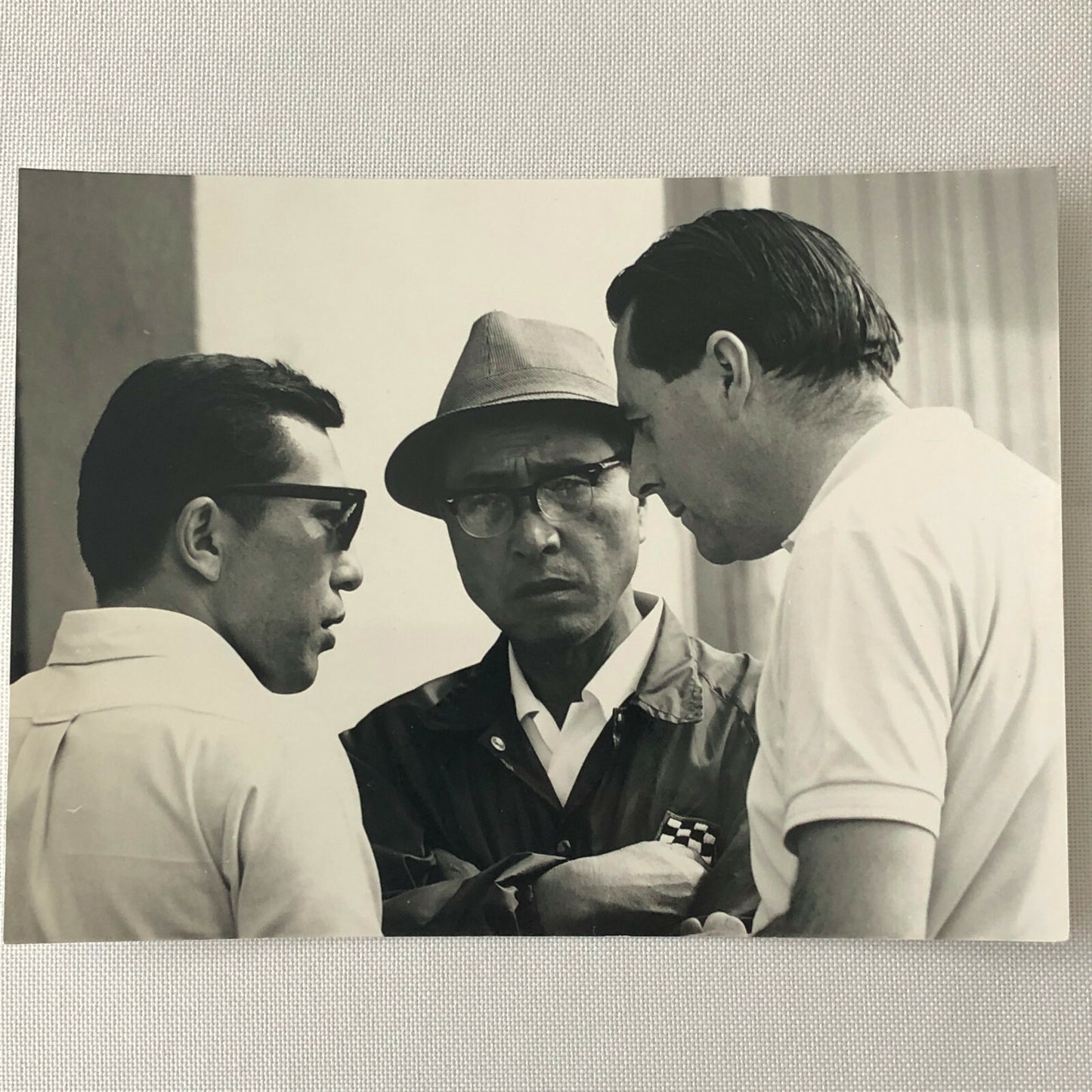 Vintage 1960s Honda Racing Photo Lot of 2 Jack Brabham with Yoshio Nakamura 