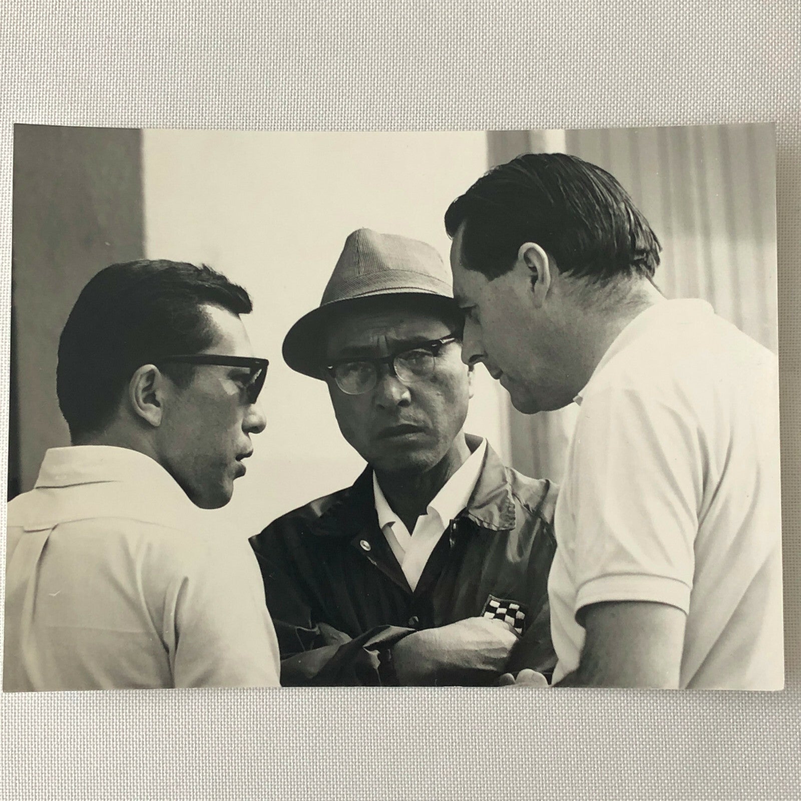 Vintage 1960s Honda Racing Photo Lot of 2 Jack Brabham with Yoshio Nakamura 