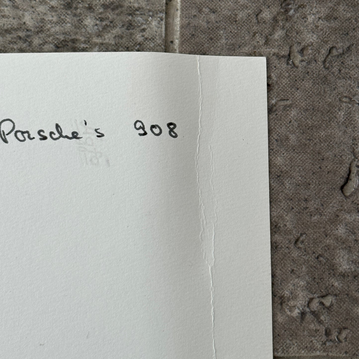 Vintage Racing Photo Photograph 1975 1000 KM de Mugello Race Porsche 908 Car