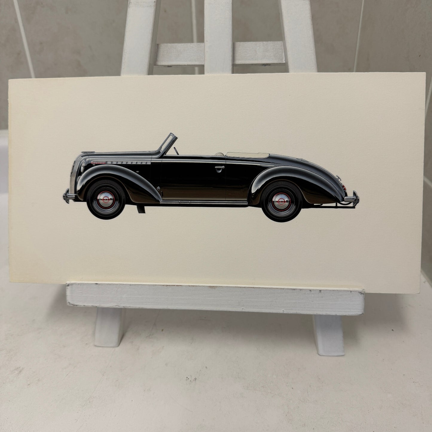 1938 Opel Admiral Cabriolet Glaser Car Illustration Art Drawing Hand Drawn