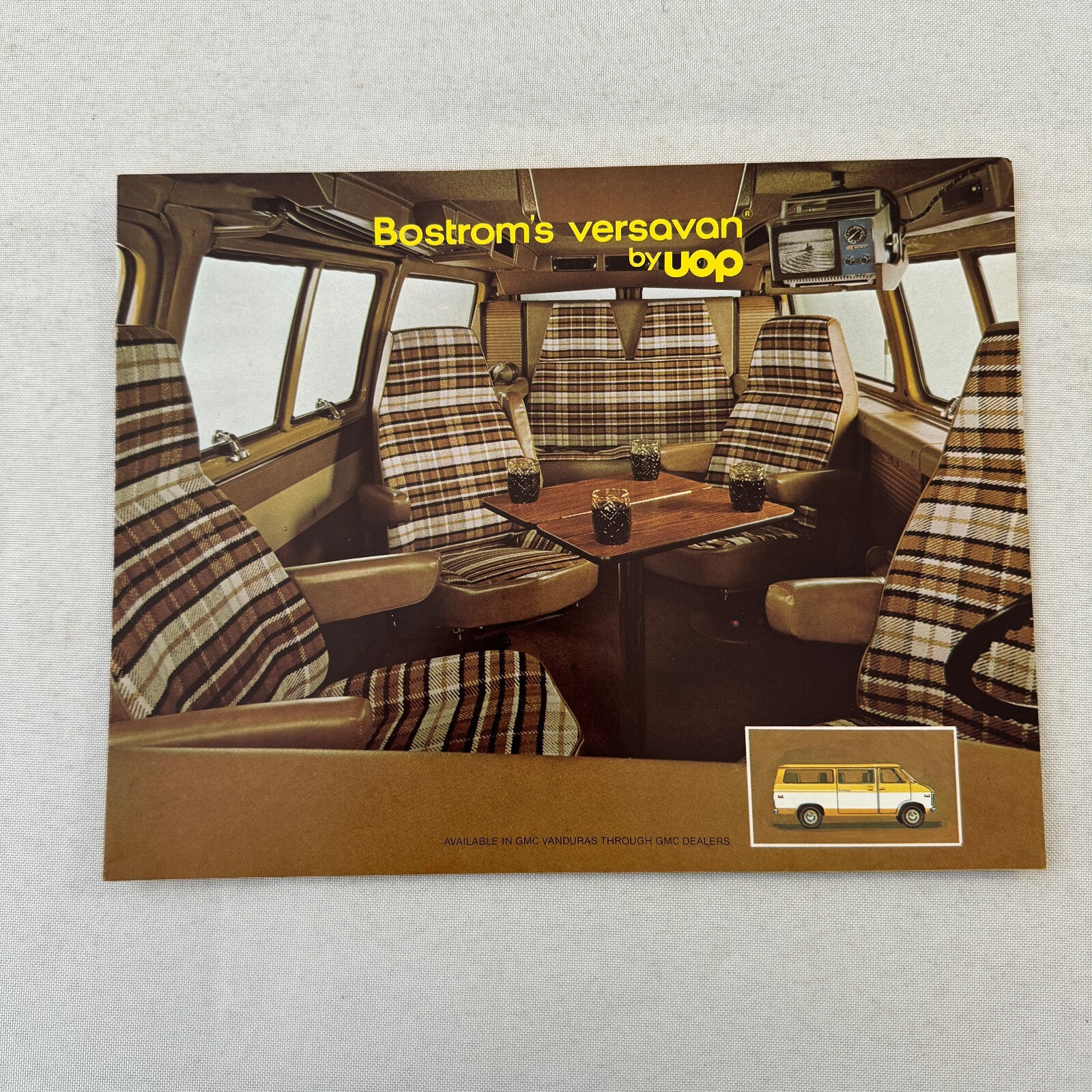 UOP Bostrom Versavan Vintage Conversion Van Sales Brochure Catalog GMC Vandura