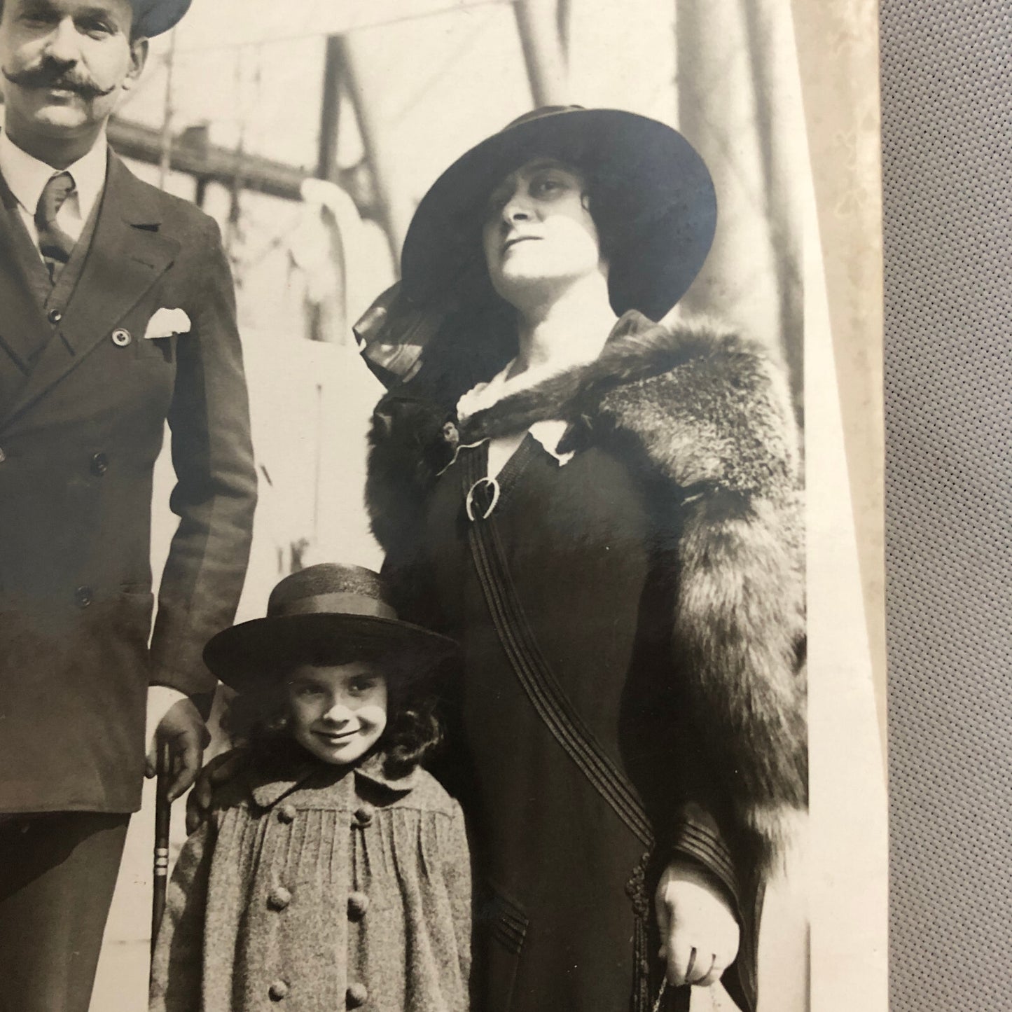 Press Photo Photograph George J Gould Son Family SS Conti Rossa Ship Boat 1923