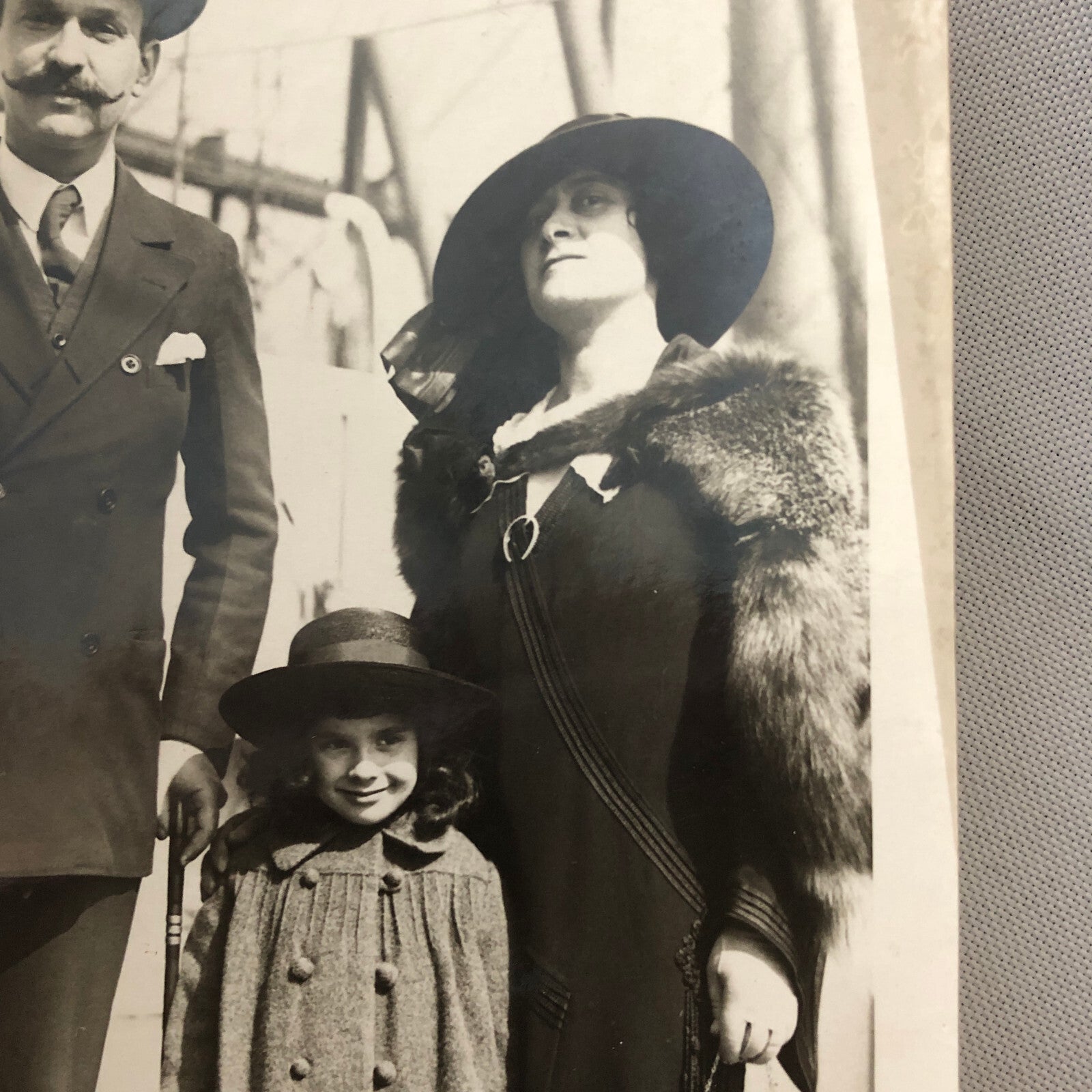Press Photo Photograph George J Gould Son Family SS Conti Rossa Ship Boat 1923