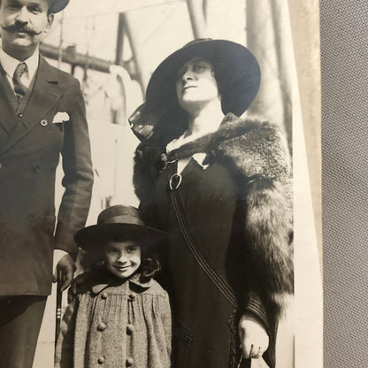 Press Photo Photograph George J Gould Son Family SS Conti Rossa Ship Boat 1923