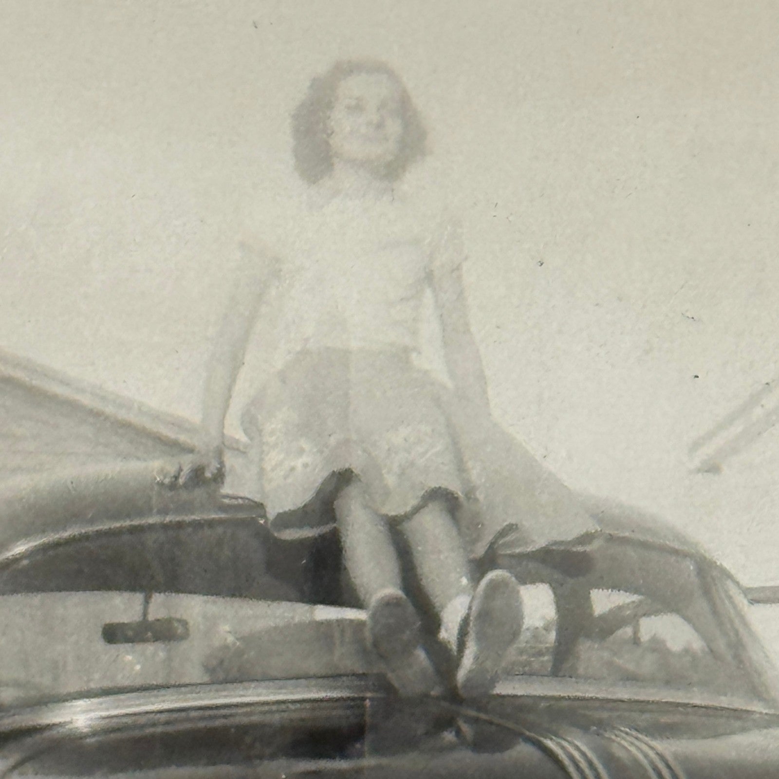 Vintage Pontiac Eight Car Photo Photograph Print Snapshot Pontiac 8 Woman Girl