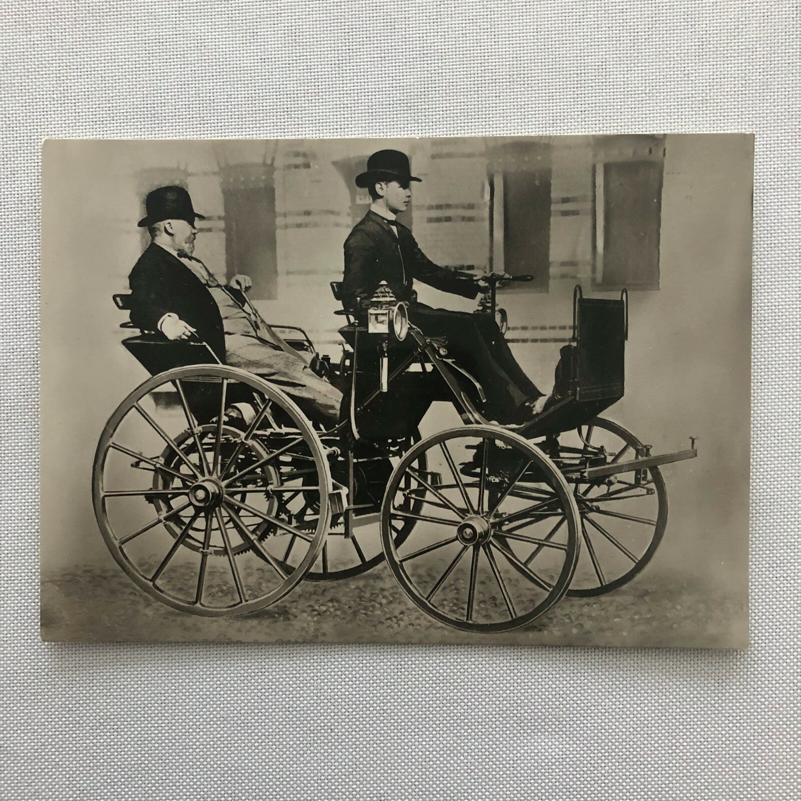 Vintage Mercedes 1886 First Daimler Motor Coach Car Photo Photograph 