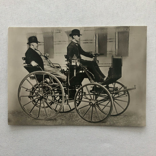 Vintage Mercedes 1886 First Daimler Motor Coach Car Photo Photograph 