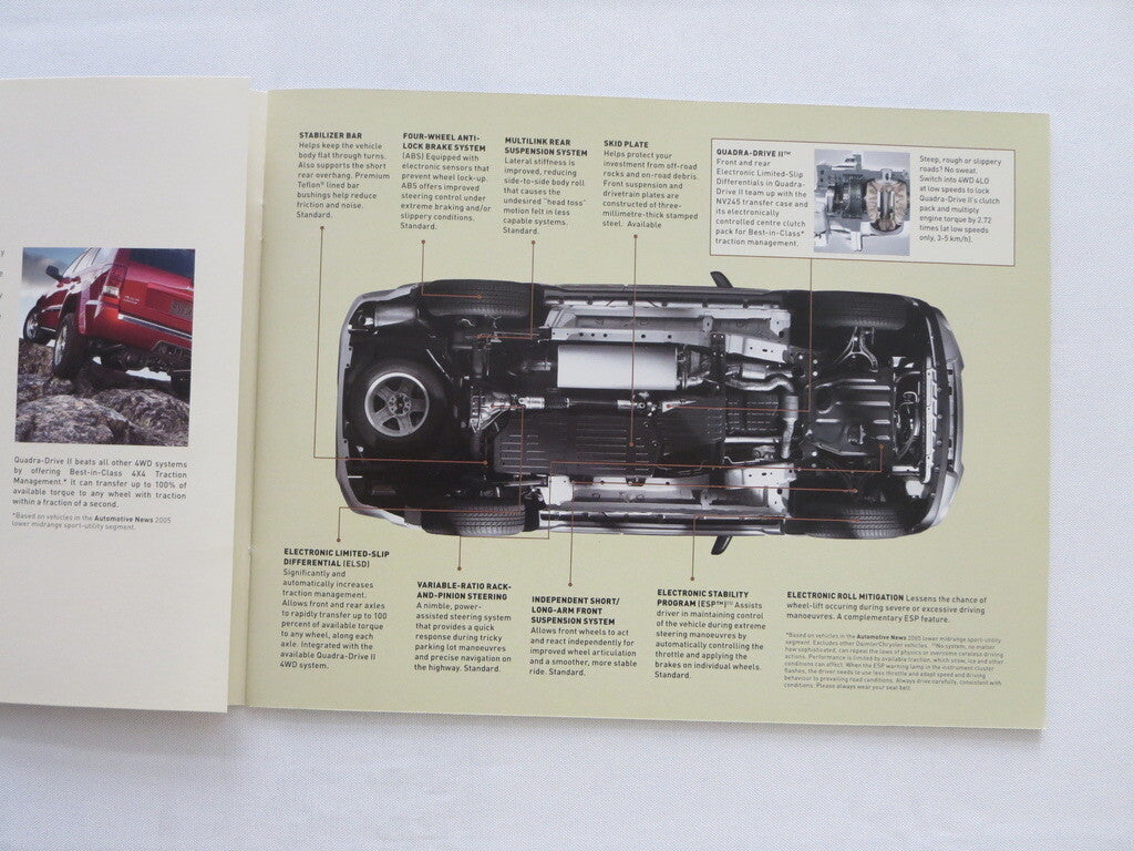 2006 Jeep Grand Cherokee Sales Brochure Laredo Limited Overland SRT8