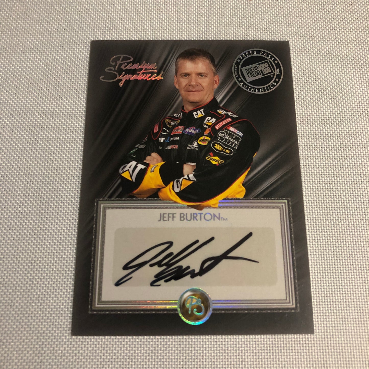 2010 Press Pass Premium Signatures Jeff Burton Auto Signed Autograph Card NASCAR