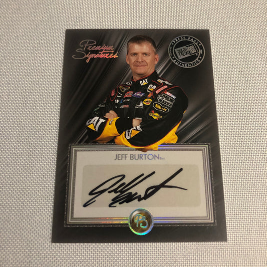 2010 Press Pass Premium Signatures Jeff Burton Auto Signed Autograph Card NASCAR