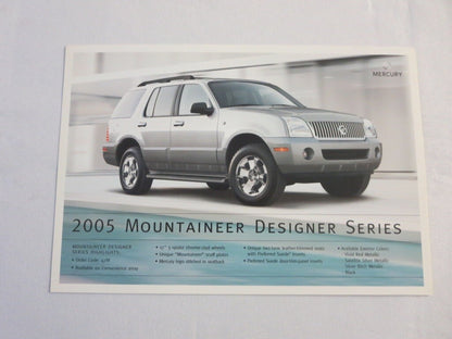 2005 Mercury Mountaineer Designer Series Sales Sheet Brochure 