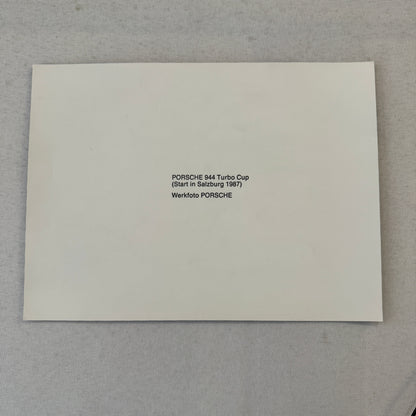 Porsche 944 Turbo Cup Racing Factory Press Photo Photograph Vintage German 1987