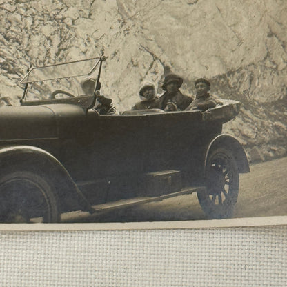 Vintage Photo Photograph Print People in Early Automobile Car Antique