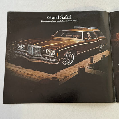 1974 Pontiac Safari Station Wagon Sales Brochure Catalog Grand Catalina LeMans