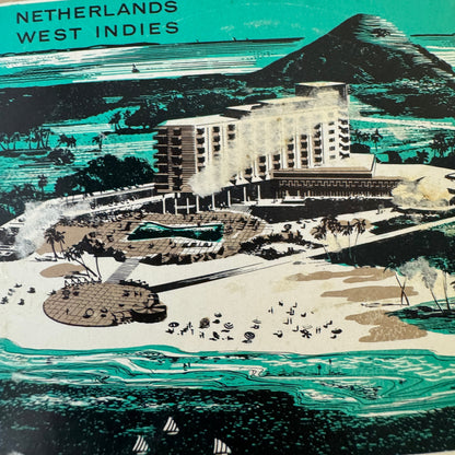 Vintage Hotel Travel Label Aruba Caribbean Hotel and Casino
