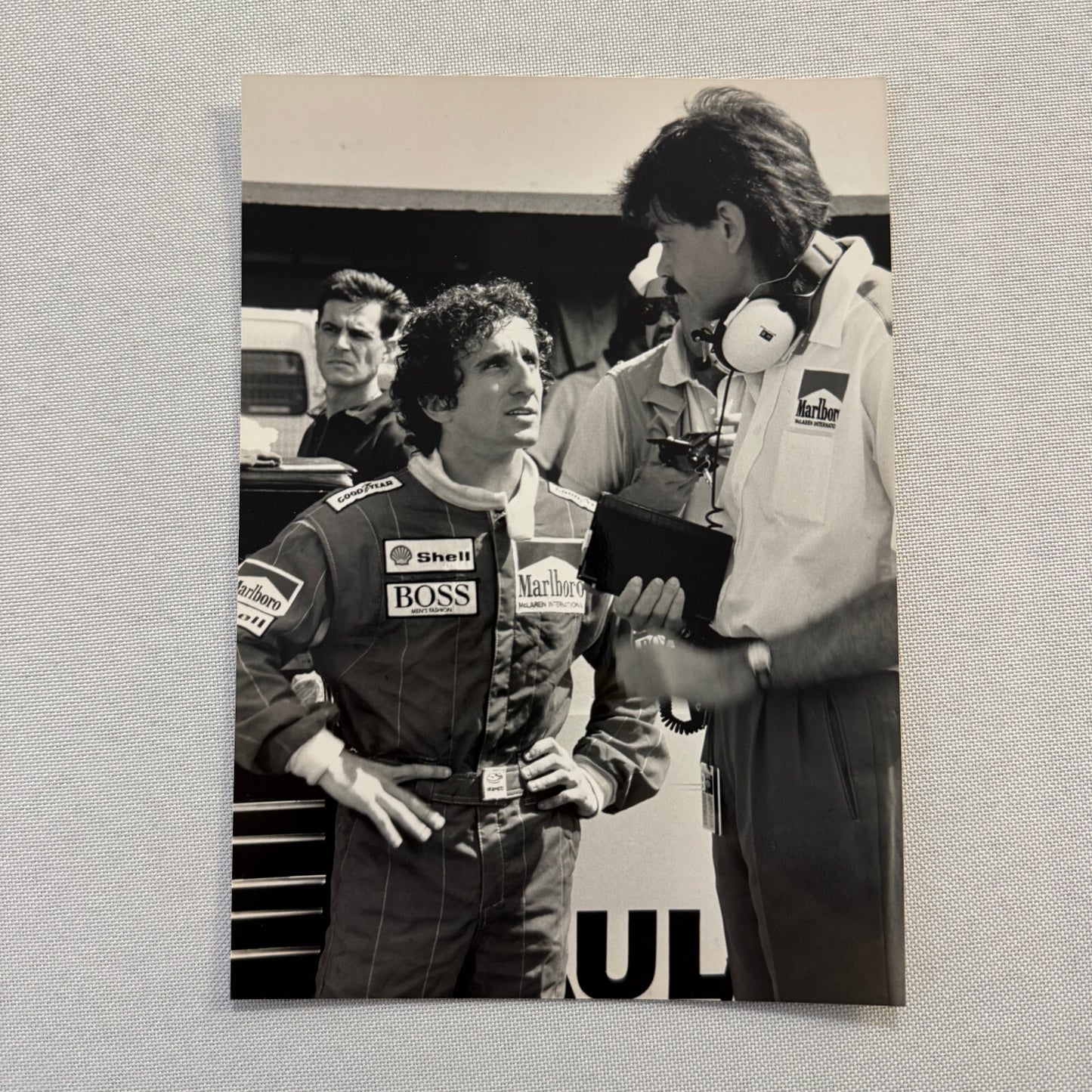 Alain Prost Gordon Murray Marlboro McLaren Racing Team Driver 1987 Photo