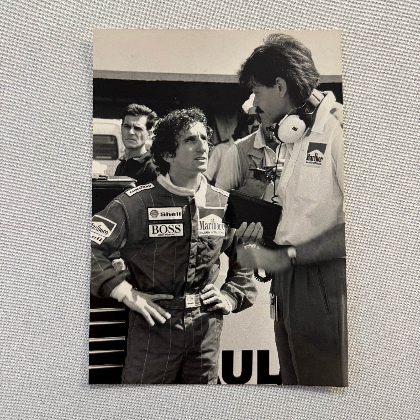 Alain Prost Gordon Murray Marlboro McLaren Racing Team Driver 1987 Photo