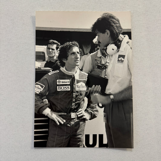 Alain Prost Gordon Murray Marlboro McLaren Racing Team Driver 1987 Photo