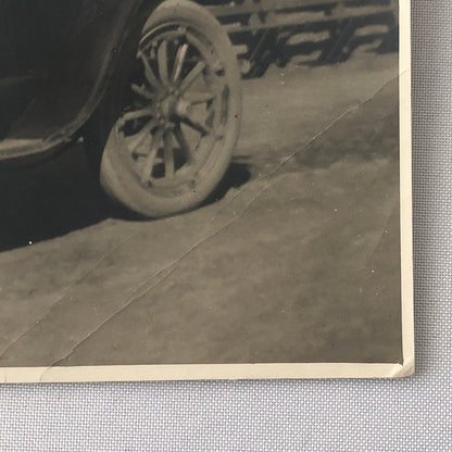 Vintage Photo Photograph Print - Man with Antique Car Automobile - Tag PSFA22