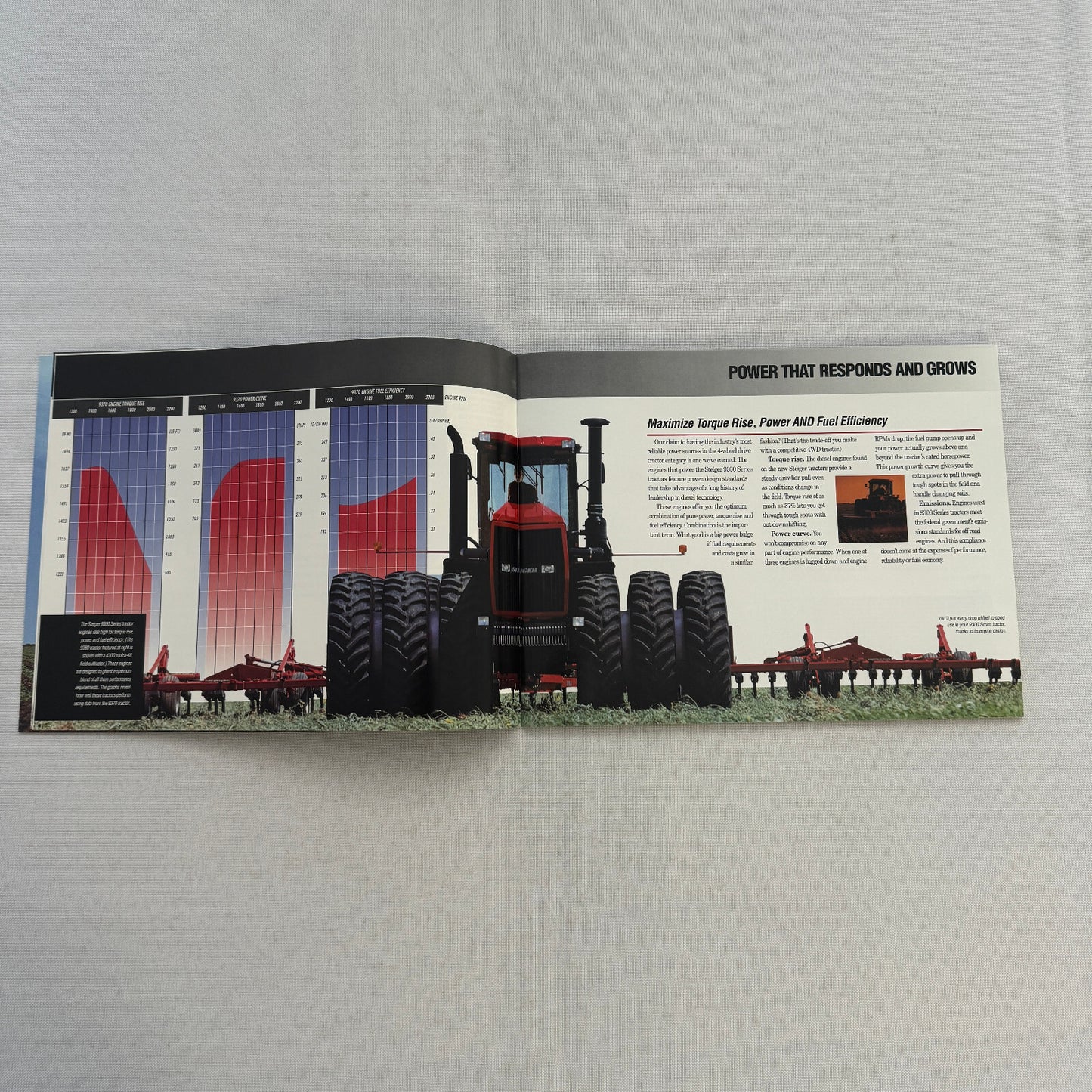 Case Steiger 9300 Series 4WD Tractor Equipment Sales Brochure Catalog
