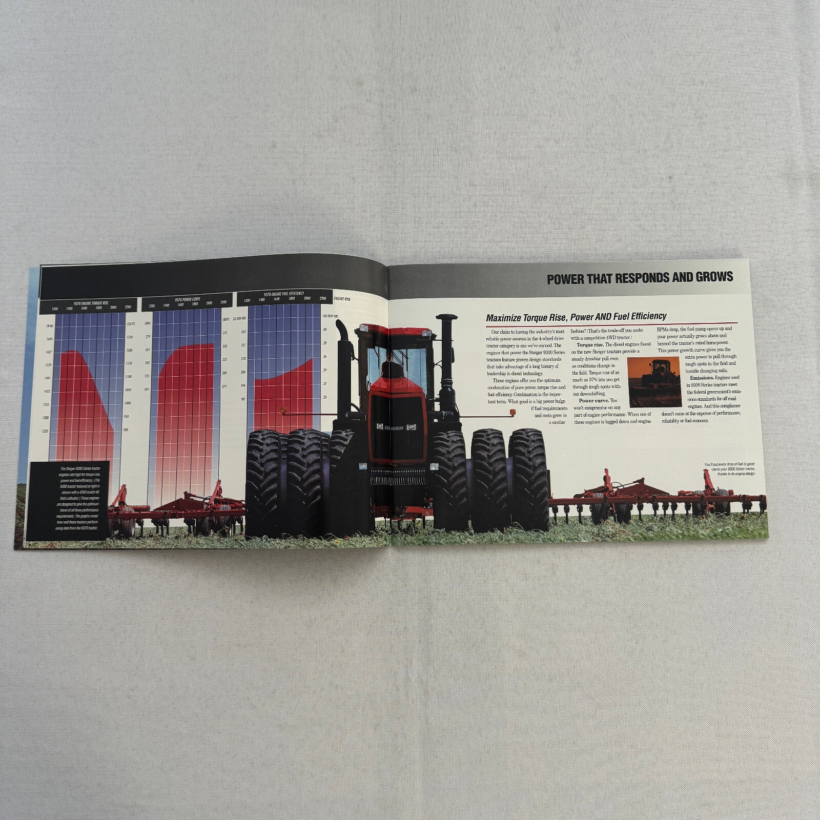 Case Steiger 9300 Series 4WD Tractor Equipment Sales Brochure Catalog