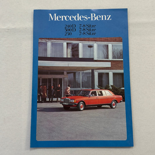 Mercedes Benz Limousine Sales Brochure Catalog 240D 300D 250 Vintage German