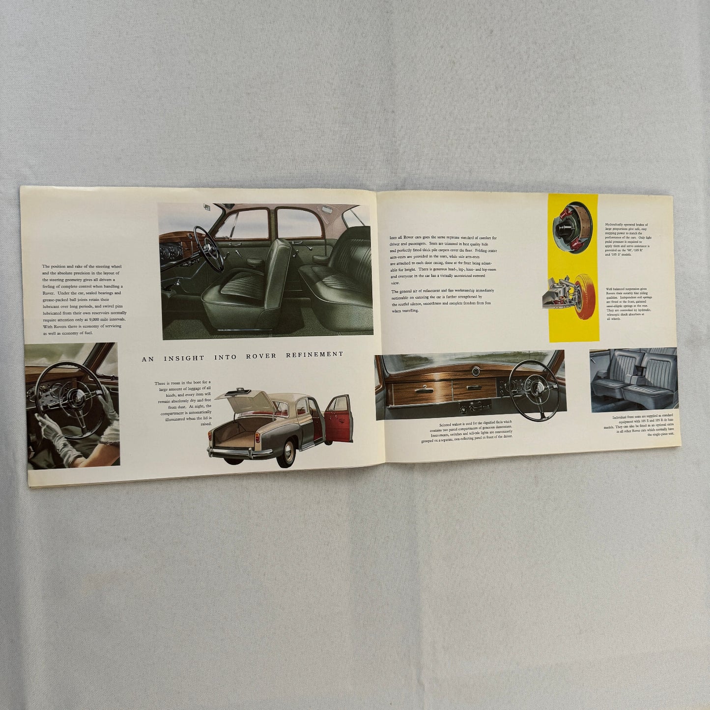 Rover Car Sales Brochure Catalog Vintage Sixty Seventy Five Ninety 105S 105R