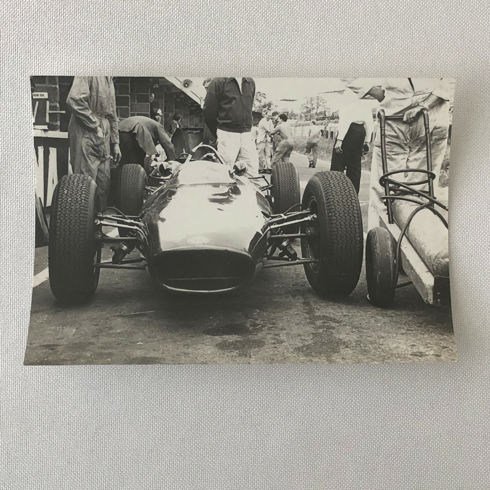 Vintage Racing Car Photo Photograph Print - Possibly BRM Car ? 