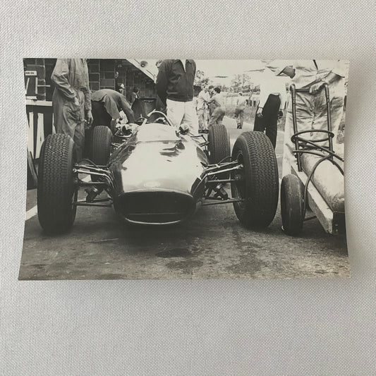 Vintage Racing Car Photo Photograph Print - Possibly BRM Car ? 