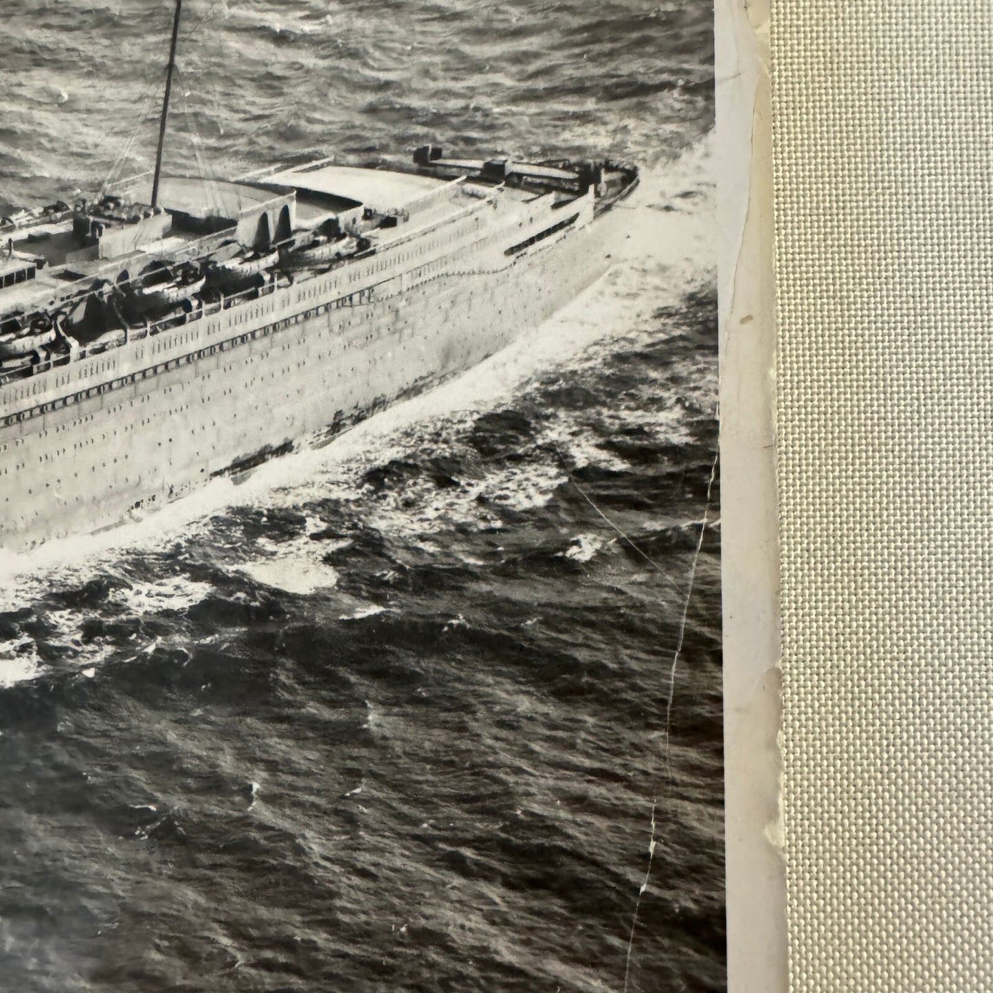 Vintage Ship Boat Photo Photograph Print Queen Elizabeth 1940