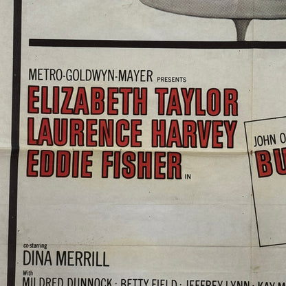 Vintage Movie Poster Butterfield 8 1960 Elizabeth Taylor Film
