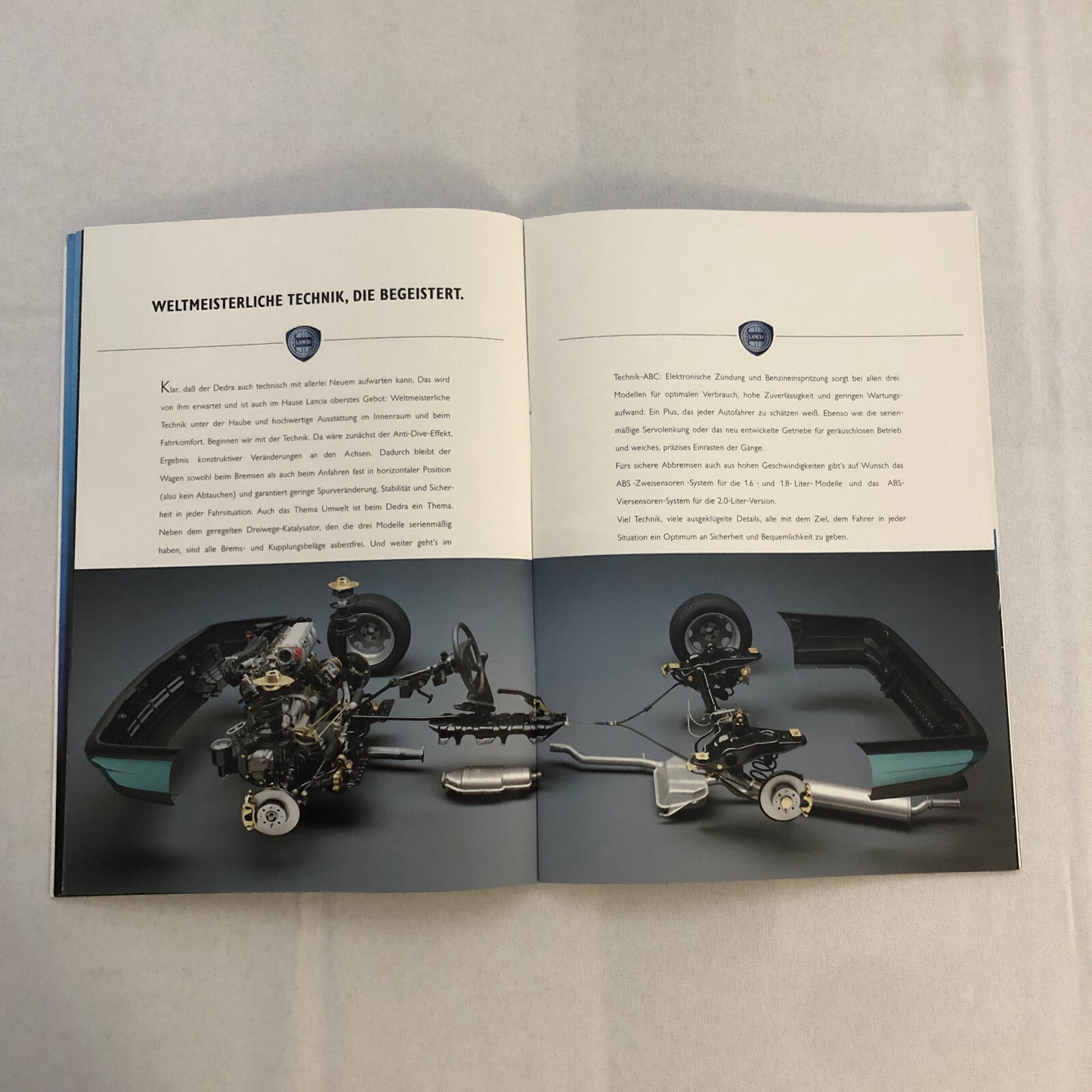 Lancia Dedra Car Sales Brochure Catalog Dedra German Text