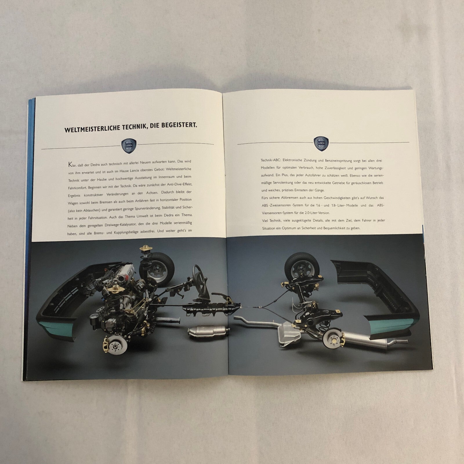 Lancia Dedra Car Sales Brochure Catalog Dedra German Text