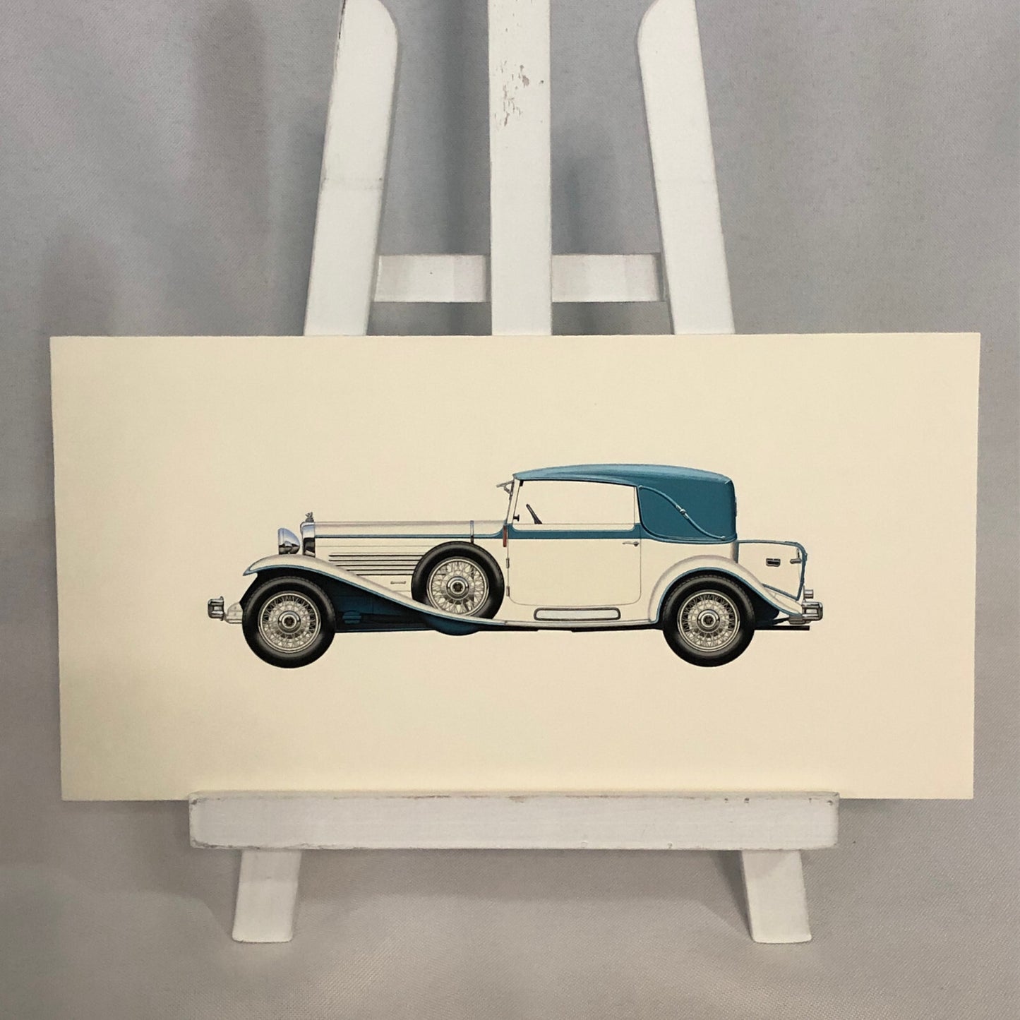 1930 Stoewer Type G15 Sport Cabriolet Car Illustration Art Drawing Hand Drawn