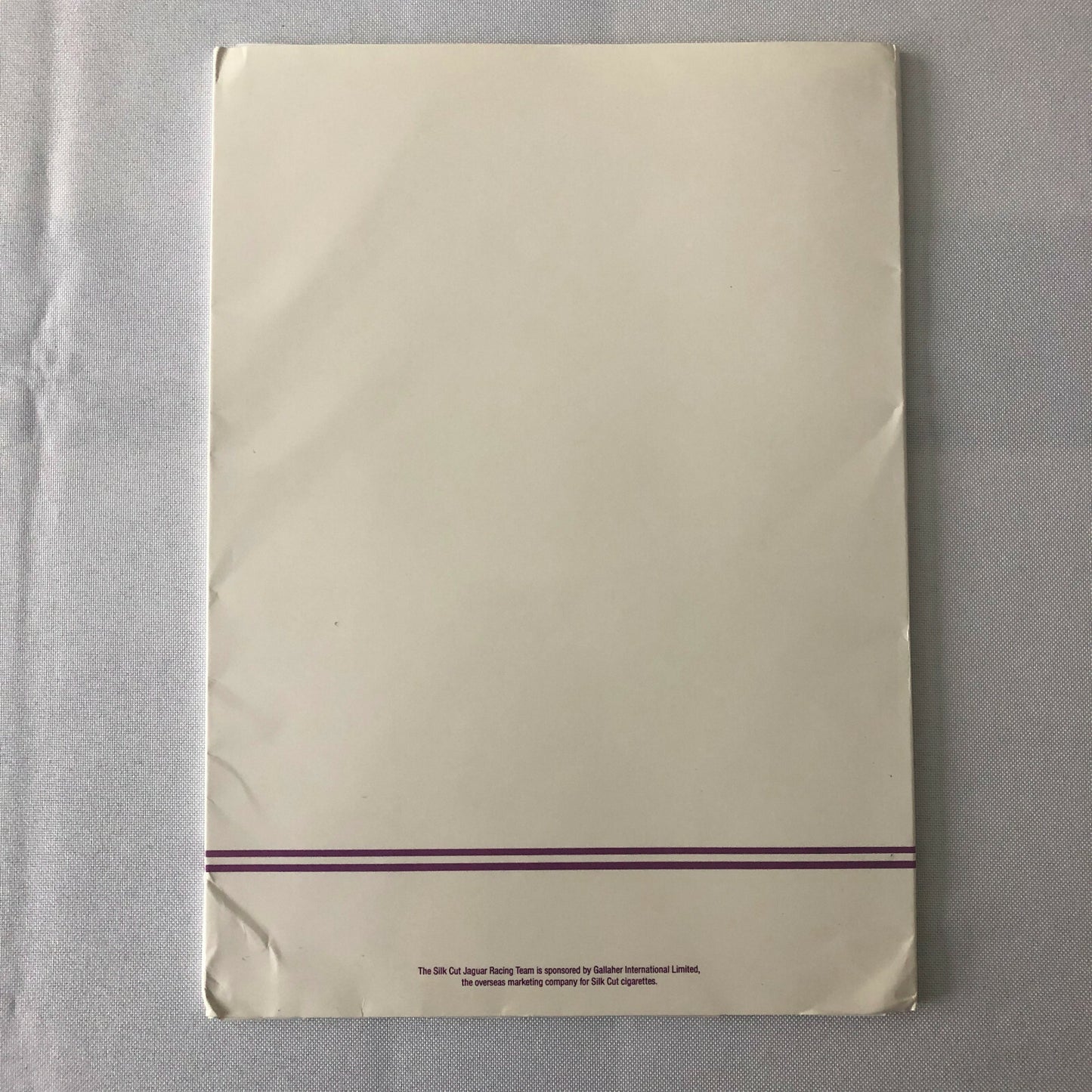 1989 Jaguar Silk Cut Racing Car Team Press Kit Photos + FRENCH LANGUAGE