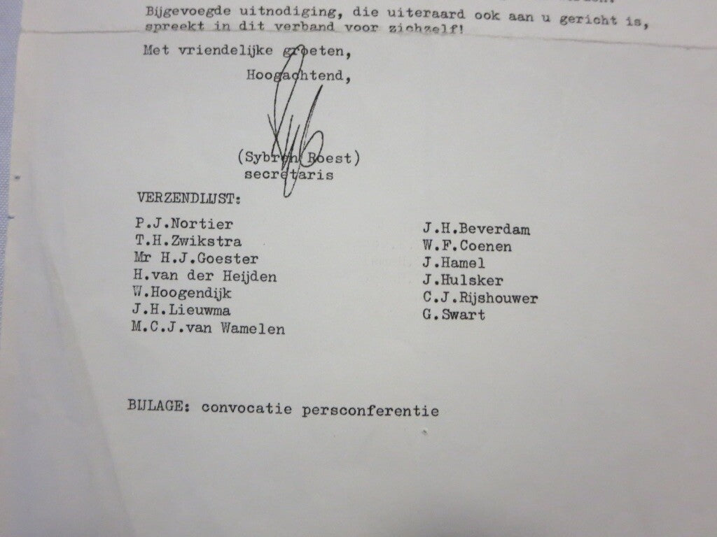 1969 RAC Tulpen Rallye Rally Racing Letter Letterhead - Dutch Rallying 