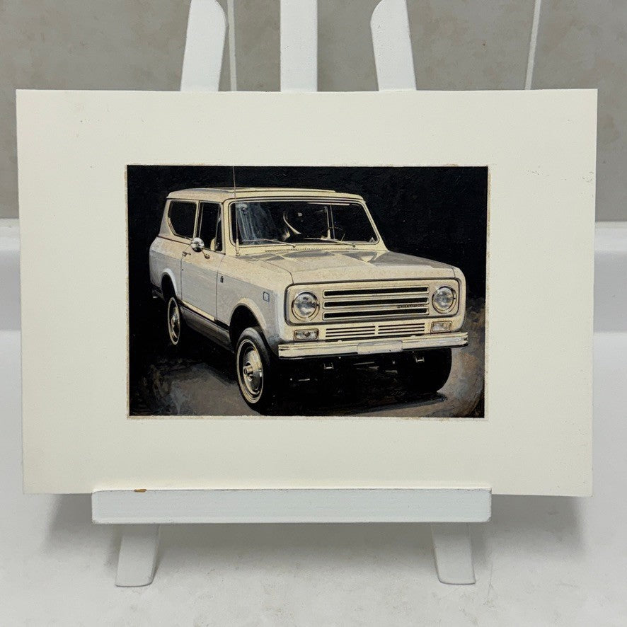 International Scout Illustration Art Drawing Robert Preis Vintage Truck