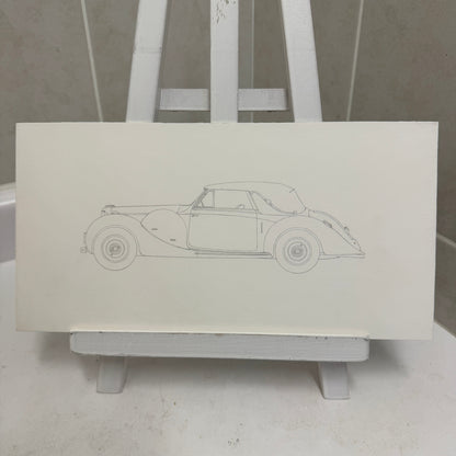 1938 Lagonda LG6 Drophead Coupe Car Illustration Art Drawing Hand Drawn