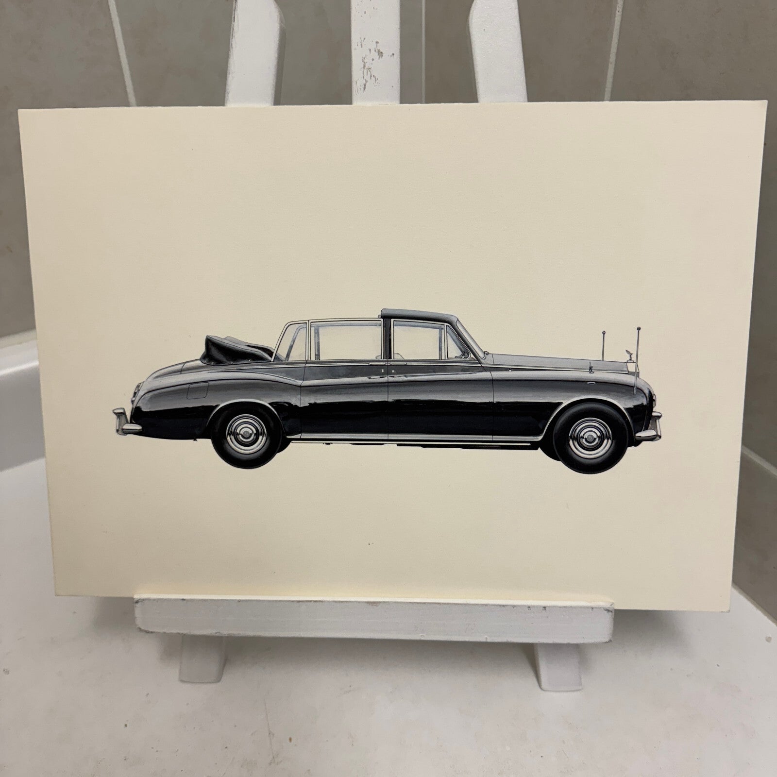 Vintage Rolls Royce Automobile Illustration Art Drawing Hand Drawn Robert Preis