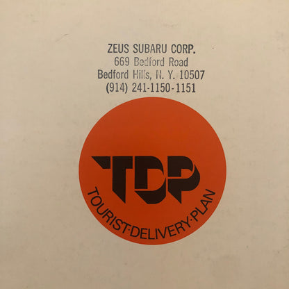 Vintage Saab Tourist Delivery Program Sales Brochure Catalog 99 EMS Turbo +