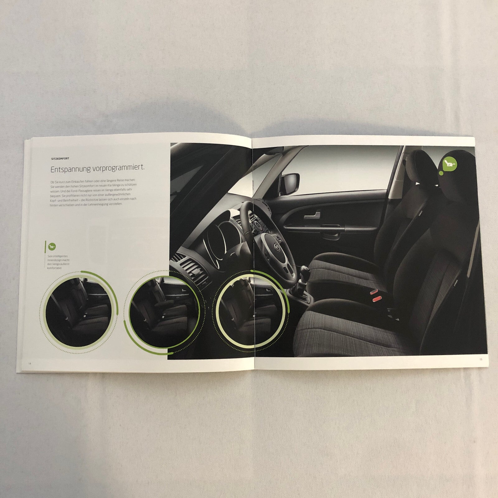 2012 Kia Venga Car Sales Brochure Catalog with Price List GERMAN Market