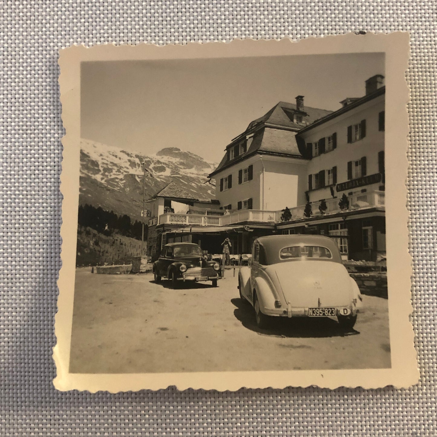Vintage Photo Photograph Cars Mercedes Benz Automobile Mountains AL22SM1