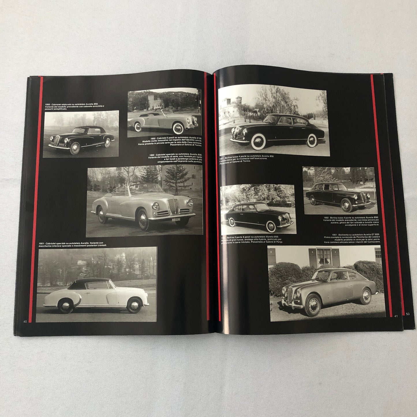 Lancia Pininfarina History Brochure Book Aurelia Cabriolet Coupe Berlinetta +